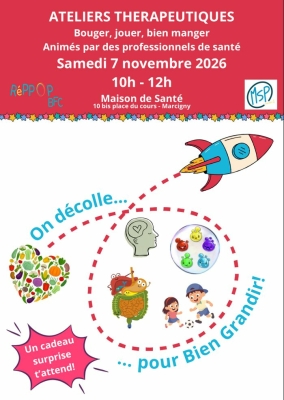 Ateliers thérapeutiques : bouger, jouer, bien manger