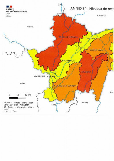 Restriction d'eau