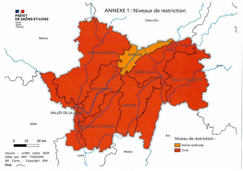 Restriction d'eau