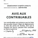 Dégrèvement d'impôts directs
