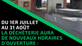 Horaires d'été déchèterie